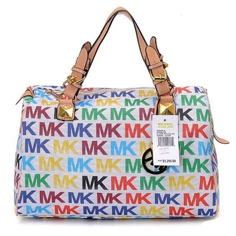 michael kors white rainbow purse|Michael Kors rainbow tote bag.